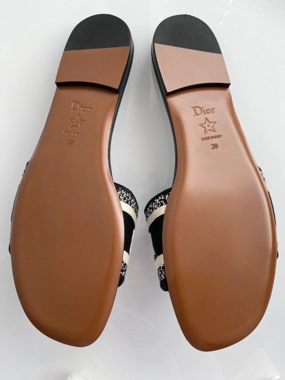 Christian Dior Sparkly Dway Slide Black Sandals - Picture 12 of 12